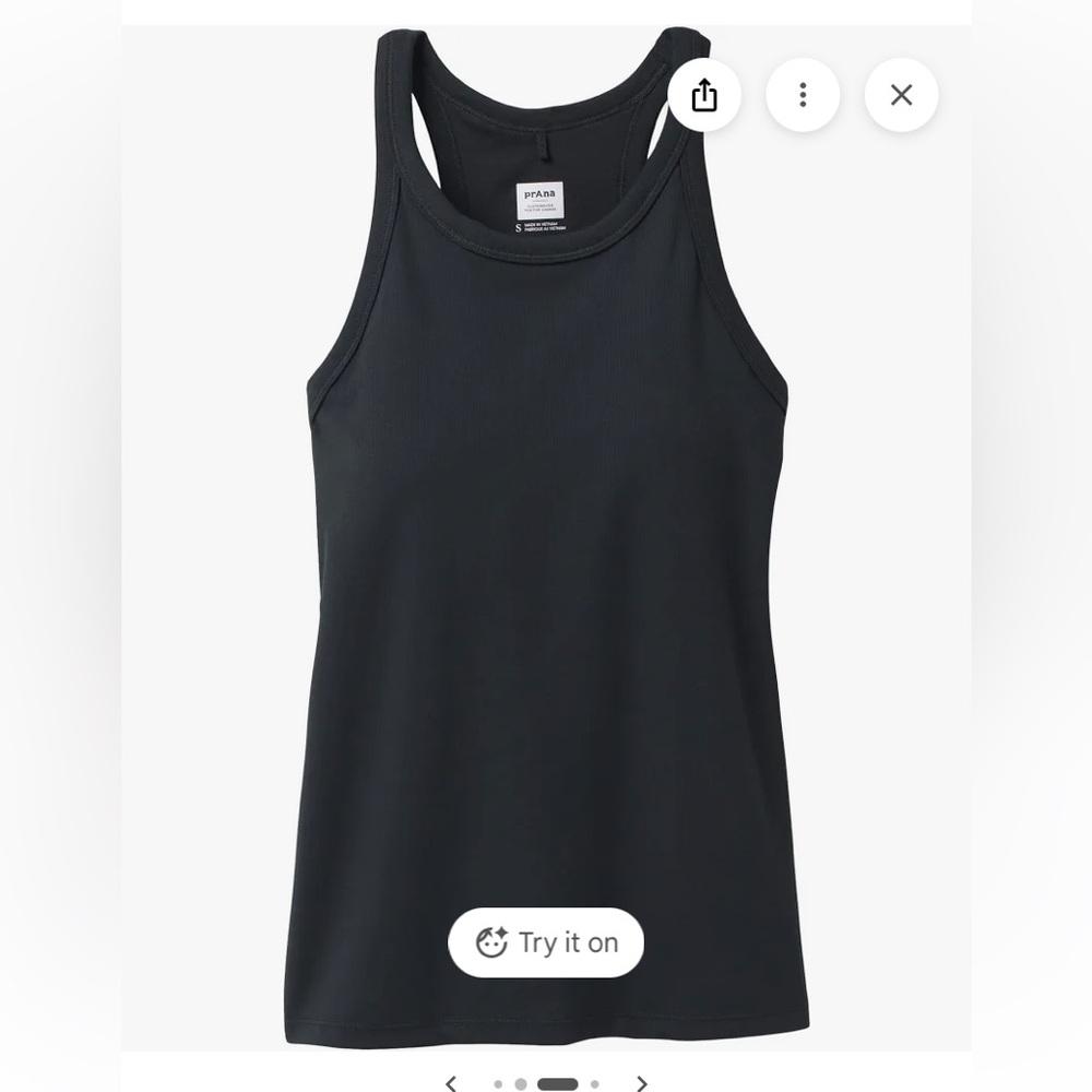 Prana Women's Black Becksa Tank EUC